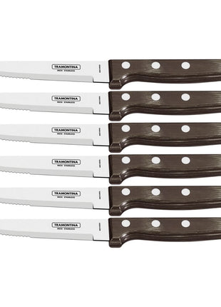 Churrasco Gaucho 6 Pc Polywood Steak Knife Set Accessories for Barbeques TRAMONTINA