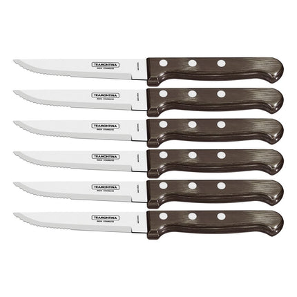 Churrasco Gaucho 6 Pc Polywood Steak Knife Set Accessories for Barbeques TRAMONTINA