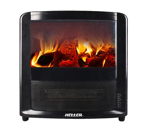Heller 2000W Electric Flame Effect Fireplace Electric Heater Heller