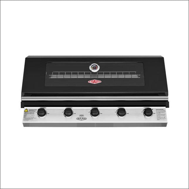 BeefEater 1200 Series 5 burner built In BBQ | black enamel Inbuilt Barbecues BeefEater Barbecues