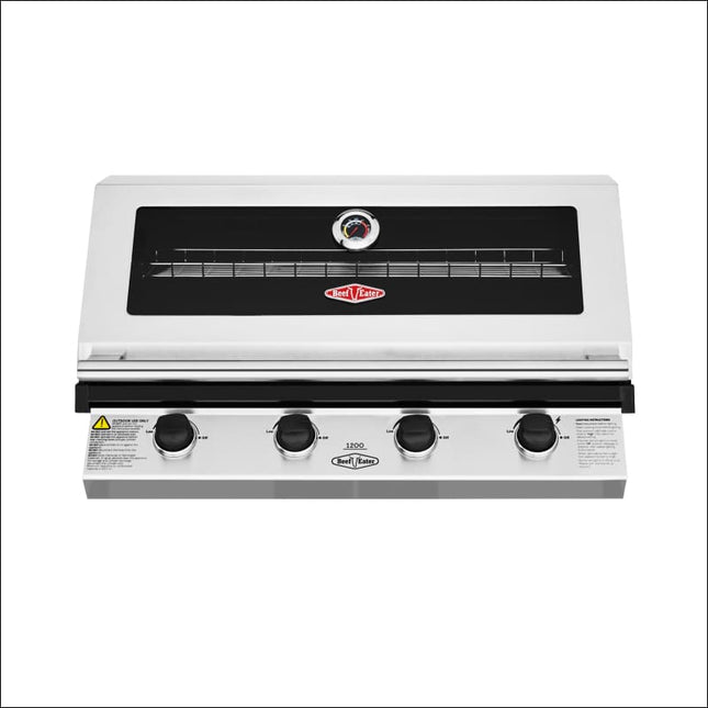 BeefEater 1200 Series 4 burner built In BBQ | stainless steel Inbuilt Barbecues BeefEater Barbecues