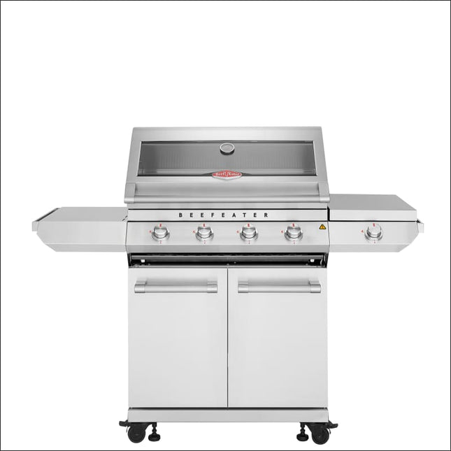 7000 Classic 4 burner BBQ | side burner & trolley | stainless steel Gas Barbecues BeefEater Barbecues