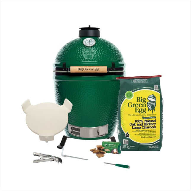 Large Big Green Egg Built-In Bundle Charcoal Barbecues Big Green Egg - BGE