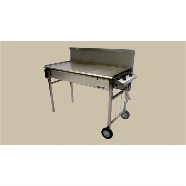 Heatlie 700 Stainless Steel | MOBILE Flat Plate BBQ with lid Gas Barbecues Heatlie