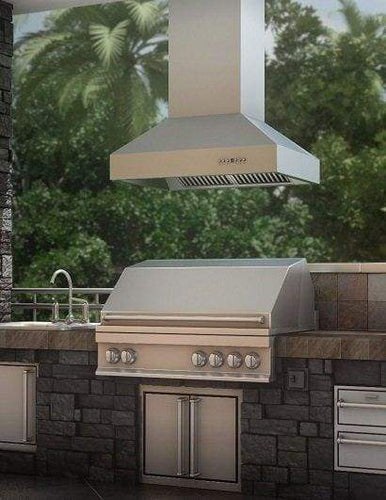 BBQ range hoods for alfresco outdoor kitchens.