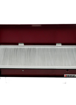 Heatlie 1150 Powder Coated | INBUILT flat plate bbq with lid Gas Barbecues Heatlie Claret 5mm Mild Steel LPG