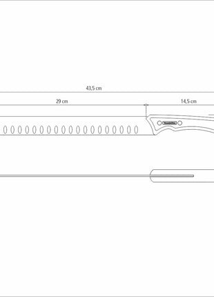 Churrasco 12″ Brisket Knife Accessories for Barbeques TRAMONTINA   