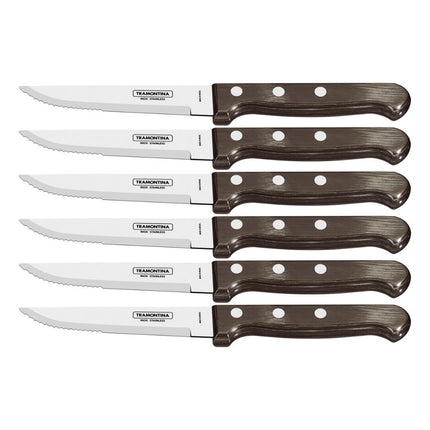 Churrasco Gaucho 6 Pc Polywood Steak Knife Set Accessories for Barbeques TRAMONTINA   