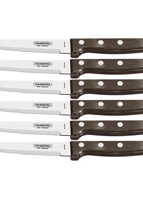 Churrasco Gaucho 6 Pc Polywood Steak Knife Set Accessories for Barbeques TRAMONTINA   