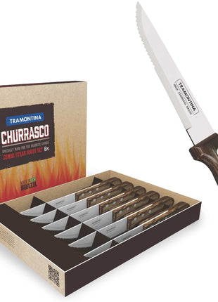 Churrasco Gaucho 6 Pc Polywood Steak Knife Set Accessories for Barbeques TRAMONTINA   