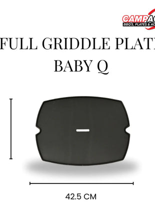 Full Cast Iron Griddle Plate for Weber® Baby Q | Campaquip