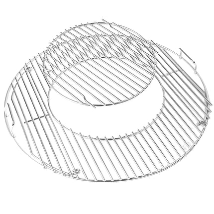 22" Kettle Cooking Grate with Hinged Sides & Removable Insert Accessories for Barbeques Campaquip