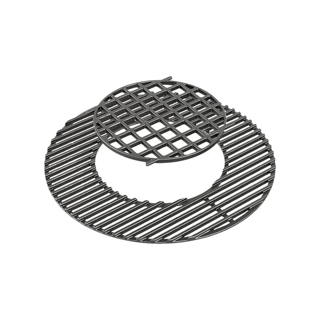 22" Cast Iron Cooking Grate with Removable Insert Accessories for Barbeques Campaquip
