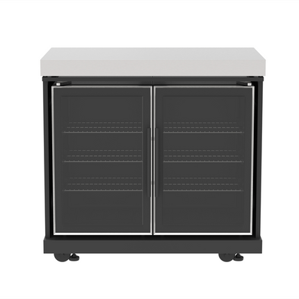 Masport Ambassador Deluxe Twin Fridge Module Black Backyard Kitchens Masport   