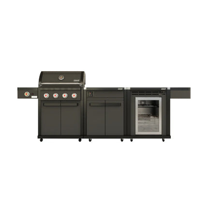 Coleman Revolution™ 4 Burner Kitchen with Cupboard and Fridge Modules - Black Matte