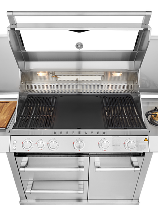 BeefEater 7000 Premium 5-Burner BBQ + Side Burner Gas Barbecues BeefEater Barbecues   