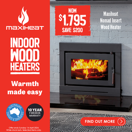 Maxiheat Nomad Insert Wood heater Insert Wood Heater Maxiheat   