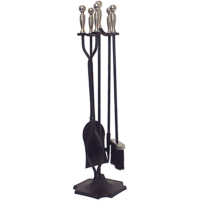 5 Piece Cast Iron Fireplace Tool Set Accessories for Heaters S & D Berg   