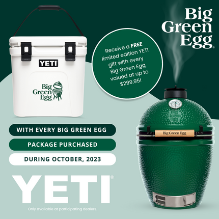 Large Big Green Egg Built-In Bundle Charcoal Barbecues Big Green Egg - BGE   