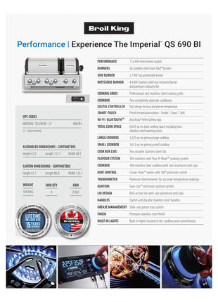 Broil King Imperial QS 690 BI (696783AU) Inbuilt Barbecues Broil King