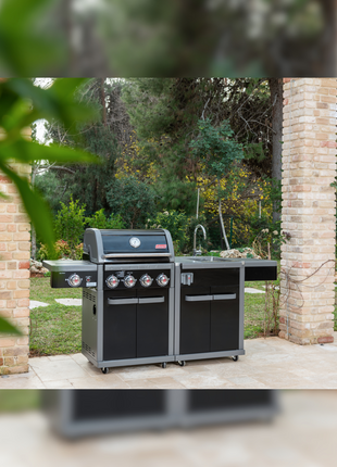 Coleman Revolution 4 Burner BBQ Kitchen w/ sink Backyard Kitchens Coleman   
