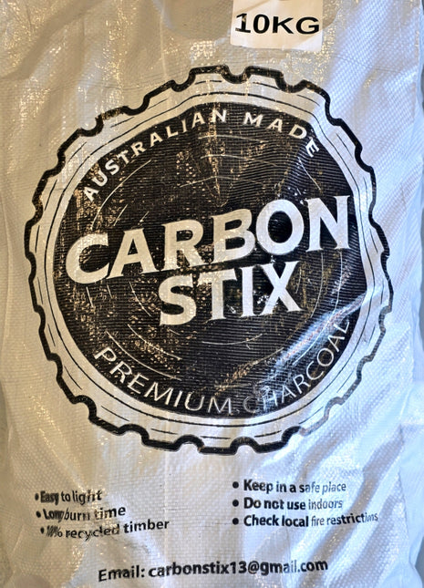 CARBON STIX LUMP CHARCOAL 10kg Barbecue Fuel Hot Things - Barbecues, Heaters, Outdoor Kitchens