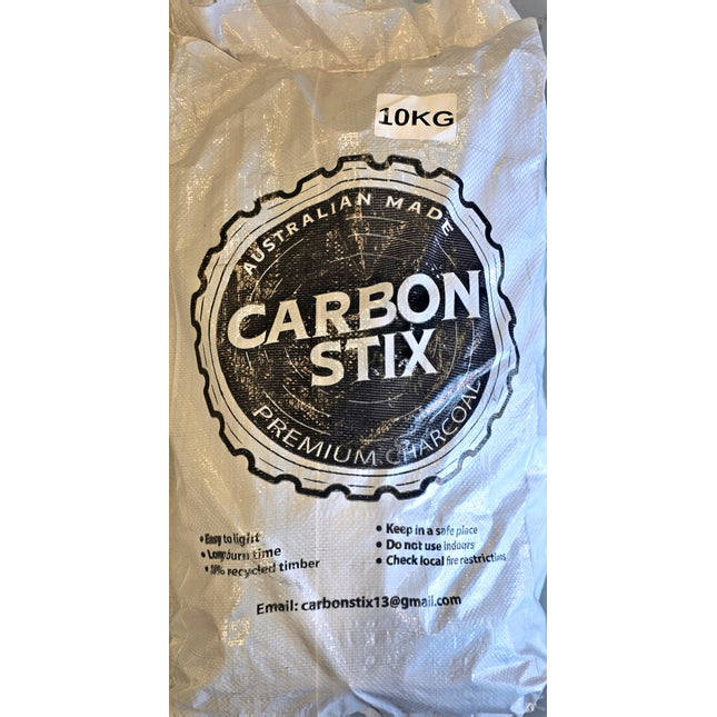 Carbon Stix Lump Charcoal – 10 kg Barbecue Fuel Hot Things - Barbecues, Heaters, Outdoor Kitchens