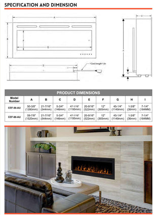 Modern Flames Challenger Electric Fireplace Electric Heater Modern Flames
