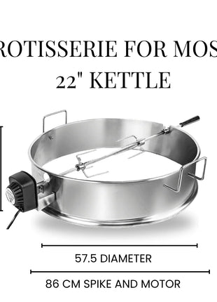 Kettle 22" Charcoal Rotisserie Accessories for Barbeques Campaquip