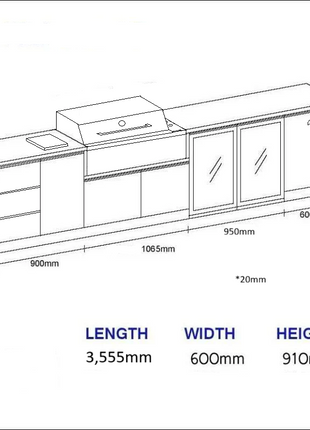 Outdoor Kitchen - Ecco 10, up to 3595mm Hot Things - Barbecues, Heaters, Outdoor Kitchens