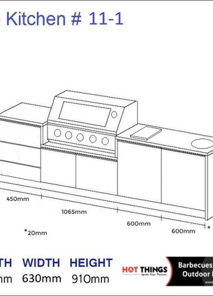 Outdoor Kitchen - Ecco 11, up to 2995mm Hot Things - Barbecues, Heaters, Outdoor Kitchens