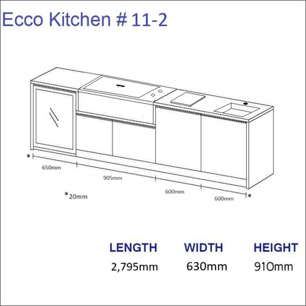 Outdoor Kitchen - Ecco 11, up to 2995mm Hot Things - Barbecues, Heaters, Outdoor Kitchens