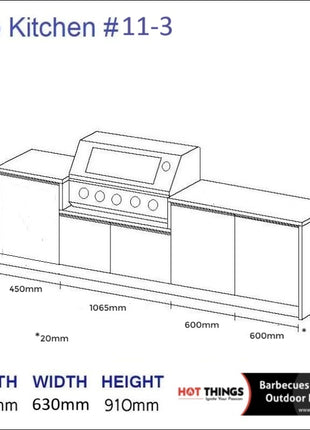 Outdoor Kitchen - Ecco 11, up to 2995mm Hot Things - Barbecues, Heaters, Outdoor Kitchens