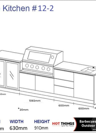 Outdoor Kitchen - Ecco 12, up to 3295mm Hot Things - Barbecues, Heaters, Outdoor Kitchens