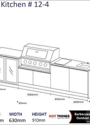 Outdoor Kitchen - Ecco 12, up to 3295mm Hot Things - Barbecues, Heaters, Outdoor Kitchens