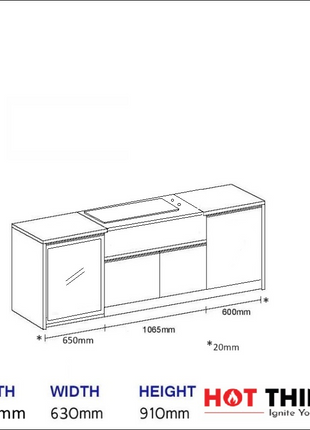 Outdoor Kitchen - Ecco 3, up to 2395mm Hot Things - Barbecues, Heaters, Outdoor Kitchens