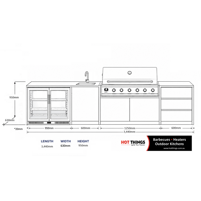 Outdoor Kitchen - Ecco 6, up to 3295mm
