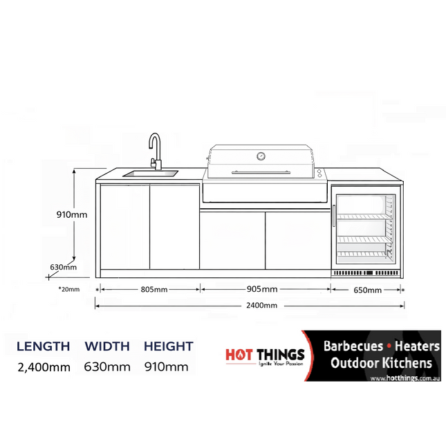 Outdoor Kitchen - Ecco 7, up to 2695mm