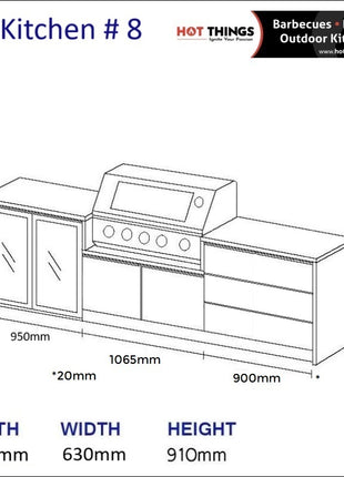 Outdoor Kitchen - Ecco 8, up to 2995mm Hot Things - Barbecues, Heaters, Outdoor Kitchens