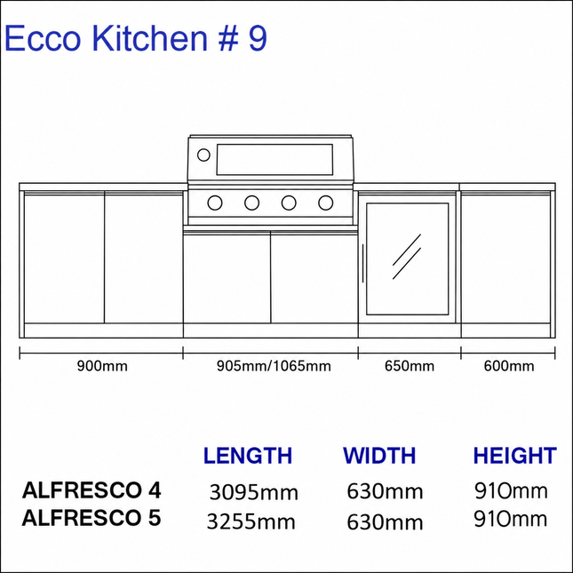 Outdoor Kitchen - Ecco 9, up to 3295mm