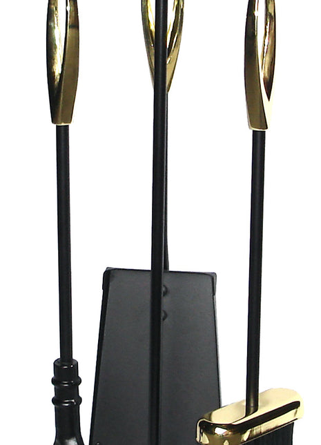 FireUp Black 3pc Fire Tool Set w/ Stand (20 x 60cm) Accessories for Heaters S & D Berg   