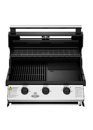 Beefeater 1200 Series Black 3 burner Built-in BBQ Inbuilt Barbecues BeefEater Barbecues