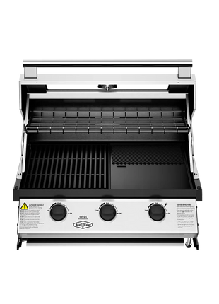 Beefeater 1200 Stainless Steel Series 3 burner Built-in BBQ Inbuilt Barbecues BeefEater Barbecues