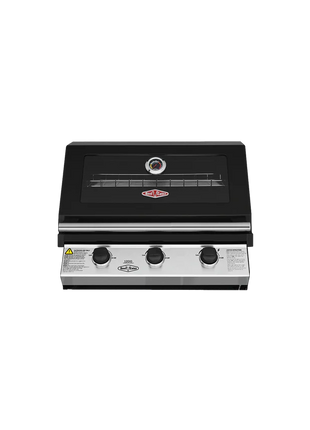 Beefeater 1200 Series Black 3 burner Built-in BBQ Inbuilt Barbecues BeefEater Barbecues