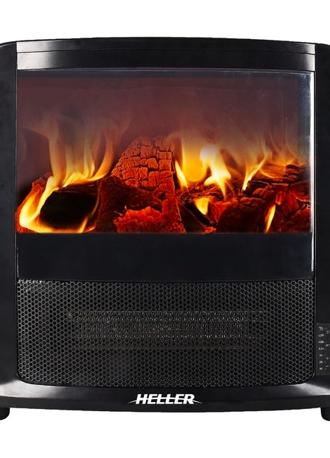 Heller 2000W Electric Flame Effect Fireplace Electric Heater Heller   