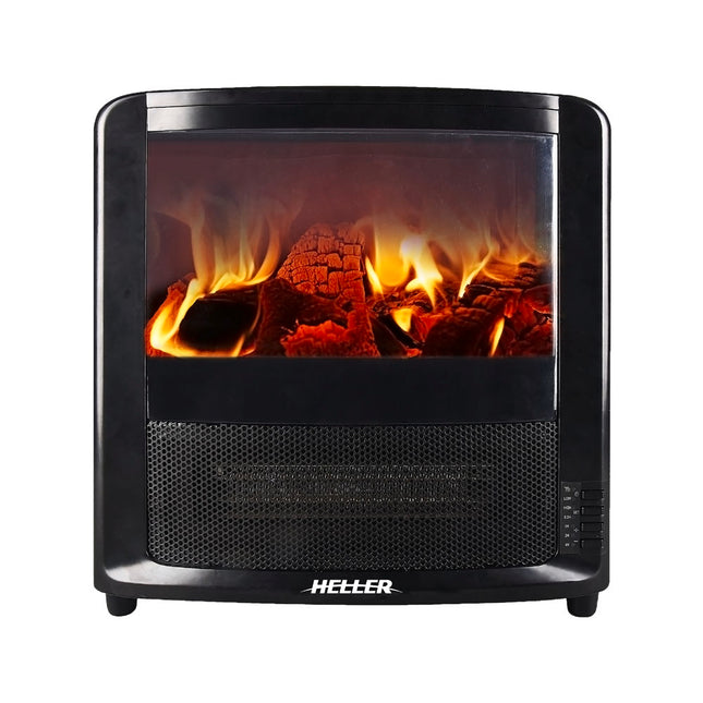 Heller 2000W Electric Flame Effect Fireplace Electric Heater Heller   