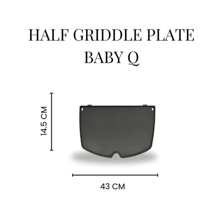 Half Griddle Plate for Weber Baby Q (Q100 / Q120 / Q1000 / Q1200) Accessories for Barbeques Campaquip