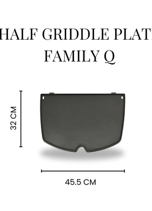 Half Griddle Plate for Weber Family Q (Q300 / Q320 / Q3000 / Q3100 / Q3200 / Q3600) Accessories for Barbeques Campaquip