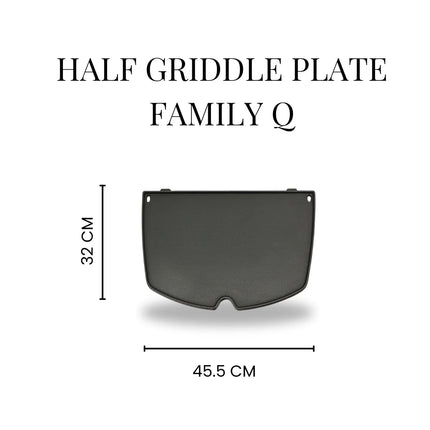 Half Griddle Plate for Weber Family Q (Q300 / Q320 / Q3000 / Q3100 / Q3200 / Q3600) Accessories for Barbeques Campaquip