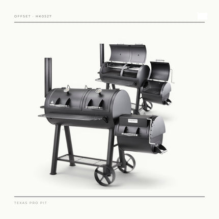Hark Texas Pro Pit Offset Smoker BBQ Smokers and Pellet Grills Hark